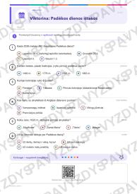 Padėkos diena 5-6 kl.: 20 užduočių, SUP, stalo žaidimas ir QR