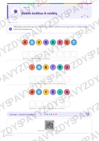 Andrejinės 3-4 kl.: 20 užduočių, SUP, stalo žaidimas ir QR
