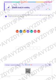 Aukšti ir žemi garsai 3-4 kl.: 20 užduočių, SUP, stalo žaidimas ir QR