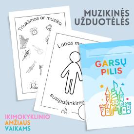 Muzikinių užduotėlių knygelė ikimokyklinukams 