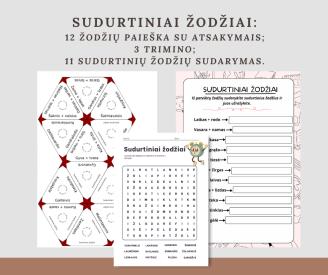 Sudurtinių žodžių pažinimo ir kūrimo užduotys