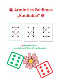 Atmintį lavinantis žaidimas - užduočių rinkinys