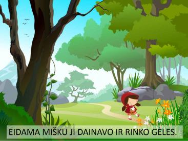 Pasaka Raudonkepuraitė su užduotėlėmis
