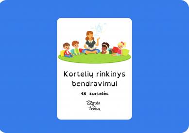 Vizualinis tvarkaraštis ir rutinos kortelės PDF - 48 kortelės