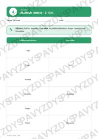 Tempas: greitai ir lėtai. 20 užduočių ir 5 SUP 3-4 klasei