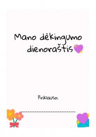 Dėkingumo dienoraštis vaikams