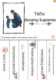 Tėčio dovanų kuponas