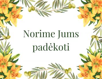 Padėkos kortelės 5 variantai