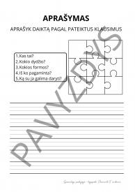Daiktų aprašymas 1 klasei