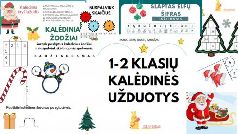 1-2 klasių kalėdinės užduotys