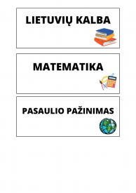Pamokų pavadinimai