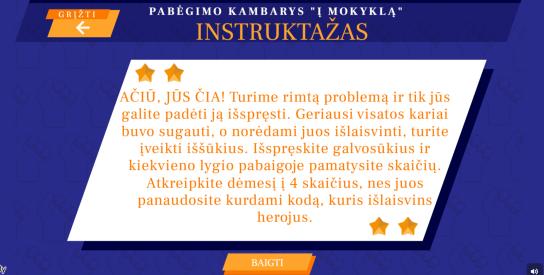 Rugsėjo 1-oji Pabėgimo Kambarys