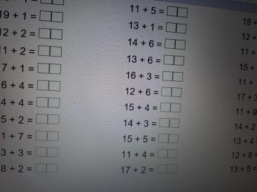 Sudėtis ir atimtis iki 20.