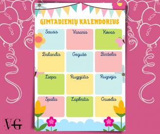 Gimtadienių kalendorius 