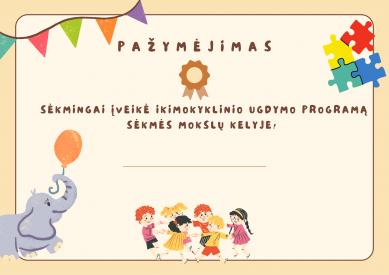 Pažymėjimai baigimo proga