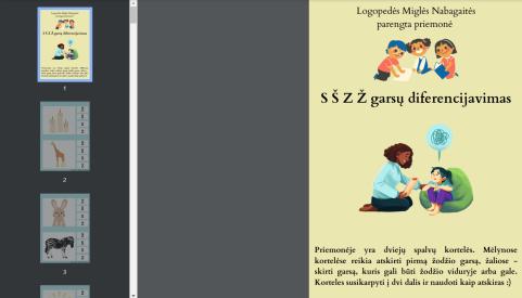 S Š Z Ž garsų diferencijavimas žodžiuose