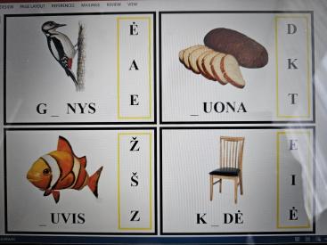 Pažymėk praleistas raides