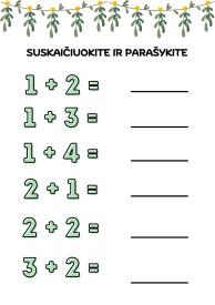 Mokomės sudėti skaičiuku iki 10, 25 lapai