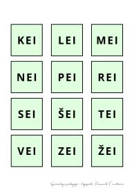 Skiemenukai skaitymui su dvibalsiais 