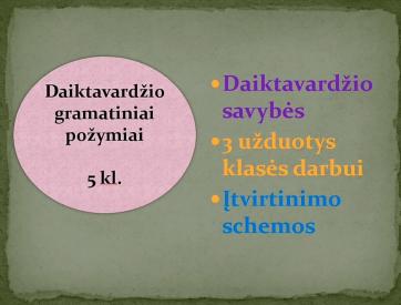 Daiktavardžio gramatiniai požymiai