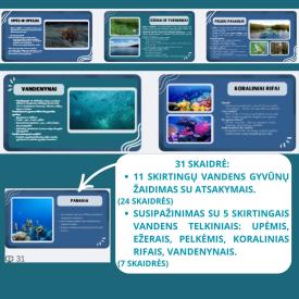 SKAIDRĖS APIE VANDENS GYVENTOJUS IR INTERAKTYVUS ŽAIDIMAS 5-6M VAIKAMS