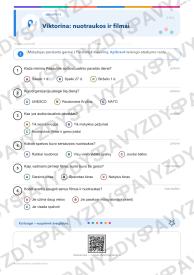 Audiovizualinio paveldo diena 3-4 kl.: 20 užduočių, SUP, stalo žaidimas ir QR