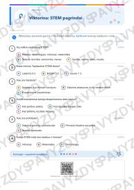 Tarptautinė STEM diena 3-4 kl.: 20 užduočių, SUP, stalo žaidimas ir QR