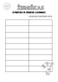 Atminties lavinimo veikla - Vasara,Ruduo,Žiema