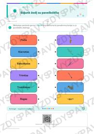 Pučiamieji instrumentai 3-4 kl.: 20 užduočių, SUP, stalo žaidimas ir QR