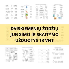 DVISKIEMENIŲ ŽODŽIŲ SKAITYMO IR JUNGIMO UŽDUOTYS