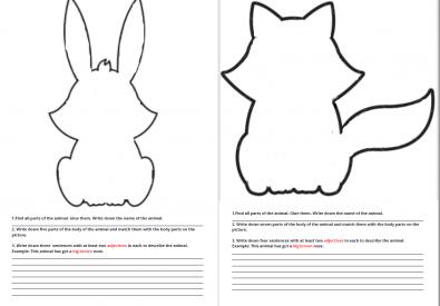 Scavenger Hunt about Animals and Body Parts