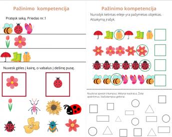Ikimokyklinio amžiaus vaikų pasiekimų vertinimų užduotys