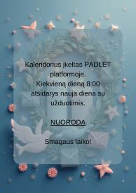3-4 klasės mokinių Advento kalendorius