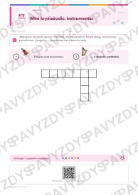 Styginiai instrumentai 3-4 kl.: 20 užduočių, SUP, stalo žaidimas ir QR
