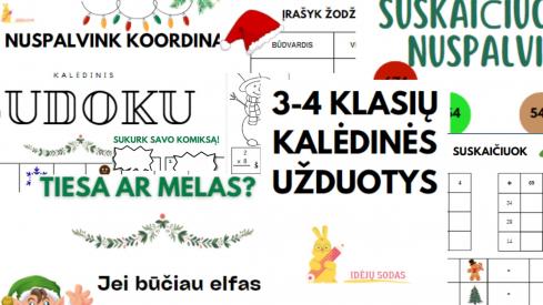 3-4 klasių kalėdinės užduotys