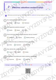 Saksofono diena 3-4 kl.: 20 užduočių, SUP, stalo žaidimas ir QR