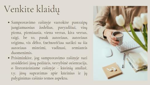 Argumentavimas samprotavimo rašinyje