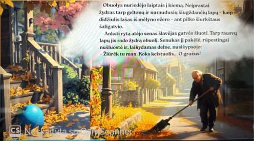 Žydrojo obuolio paslaptis-skaidrės  ir užduotis