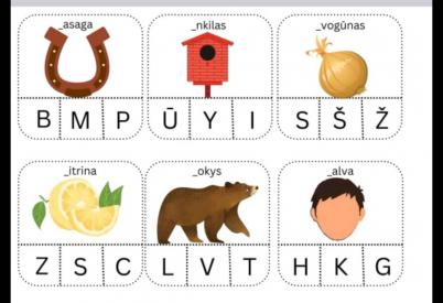 Žodžio pradžios garsų kortelės