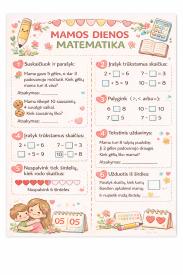 Mamos dienos matematika