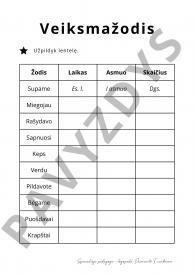Veiksmažodis 30 lapų