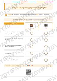Intervalai 7-8 kl.: 20 užduočių, SUP, stalo žaidimas ir QR