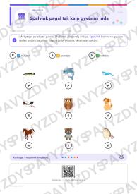 Evoliucijos diena 1-2 kl.: 20 užduočių, SUP, stalo žaidimas ir QR