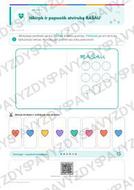 Rašymo džiaugsmo diena 1-2 kl.: 20 užduočių, SUP, stalo žaidimas ir QR