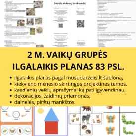 2 m. vaikų grupės ilgalaikis planas su kasdienėmis veiklomis 83 psl.