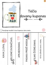 Tėčio dovanų kuponas