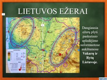 Lietuvos gamtinis žemėlapis ir etnografinės sritys