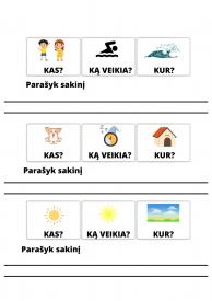 Lietuvių kalbos užduotys įtvirtinimui