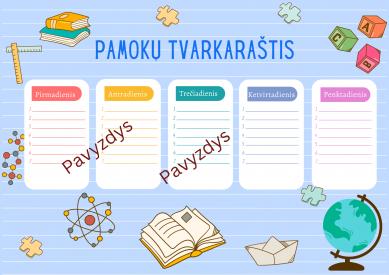 Pamokų tvarkaraščiai 