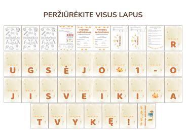 Rugsėjo 1-osios dekoracijų ir užduočių rinkinys pirmokams. Spausdinamas PDF, A4 formatas